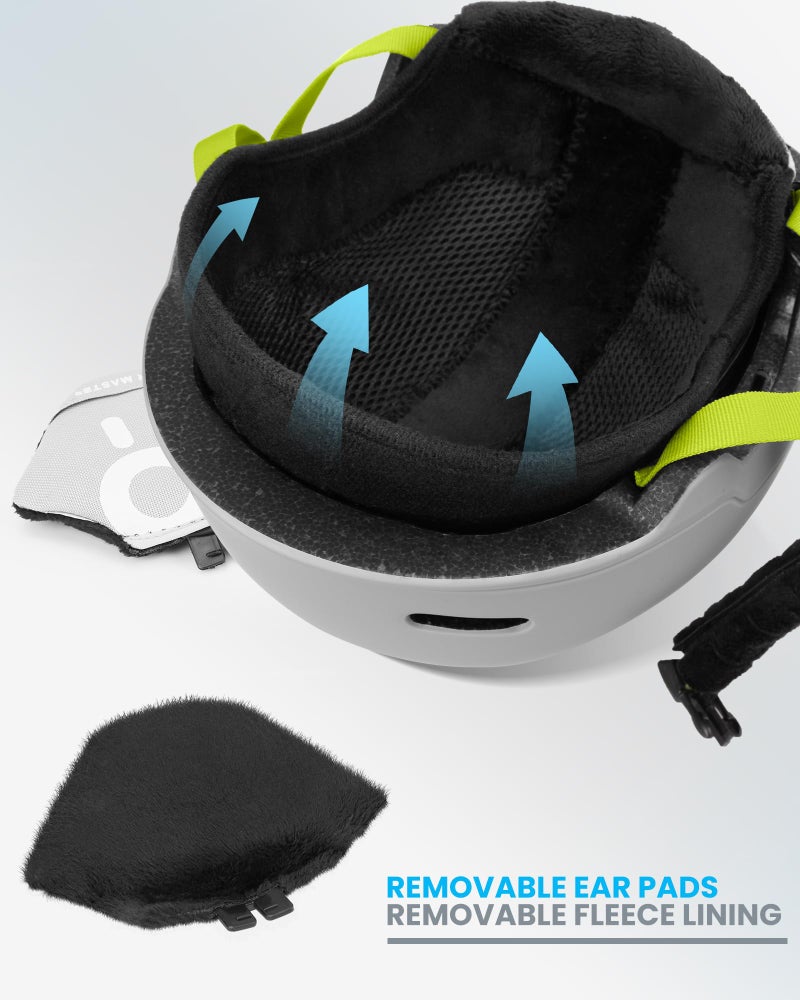 OutdoorMaster Kids Ski Helmet and Goggles Set, Snowboard Helmet, Durable PC Shell & EPS Foam, Snow Helmet 12 Cooling Vents, Dial Fit Skiing Helmet, Safety-Certified Snow Sport Helmets for Boys & Girls - Image 5