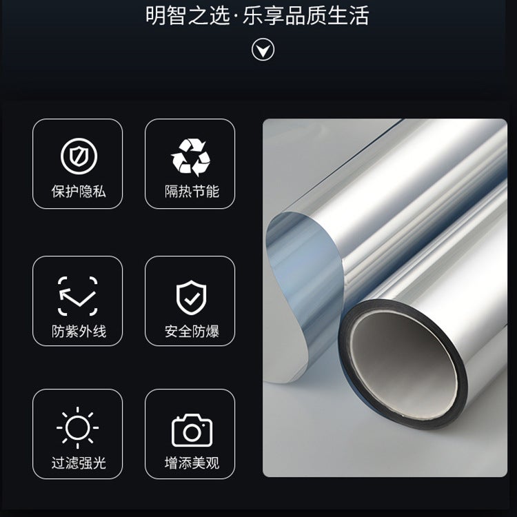 Factory Glass Heat Insulation Film Sun Room Sunscreen Sunshade Stickers One-Way Perspective Light Blocking Self-Adhesive Sun Film - Image 5