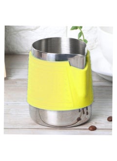 Beauenty Stainless Steel Milk Frothing Pitcher 12OZ with Heat Resistant Grip Ideal for Espresso Machines and Latte Art Yellow Color  - Image 2