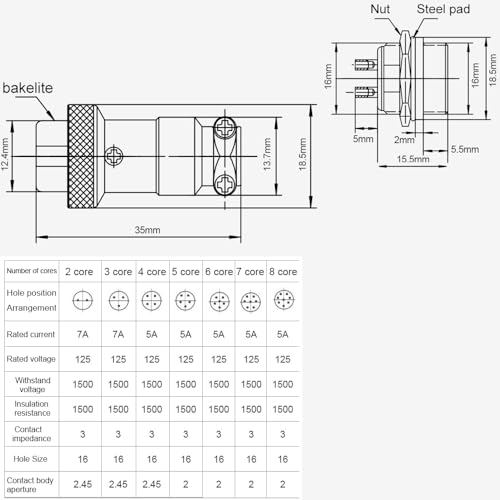DIYhz GX16 4 Pins Panel Metal Mount Circular Metal Aviation Connector Adapter Male Female Plug Socket - 10 Pcs - Image 4