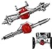 RCJTCQX Complete Aluminum Front Rear Axle Set for Axial SCX10 RC4WD D90 110 Scale RC Crawler Upgrade with Enhanced Steel Axle ShaftsTitanium - Image 2