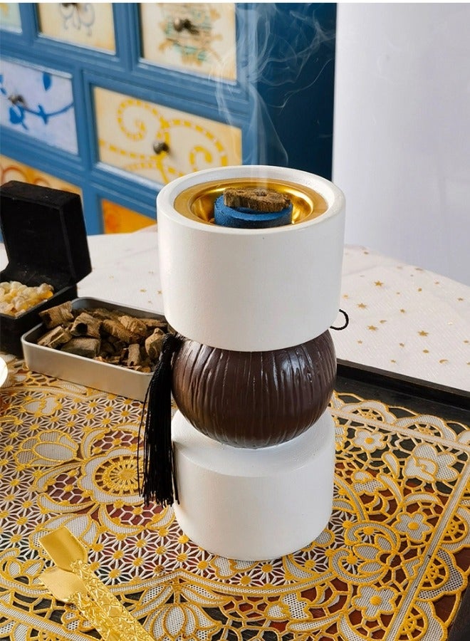 شيبشيب حامل بخور راتينج، حامل بخور، مقاس 7.8x7.8x16.8 سم  - Image 4