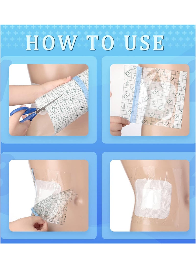 Generic 5m x 20cm Cuttable Waterproof Transparent Peritoneal Dialysis Shower Protector Peritoneal Dialysis Belt Dressing Wound Cover Bandage Tape for Shower Shields Swimming Post Surgical Scar Therapy Dress  - Image 4