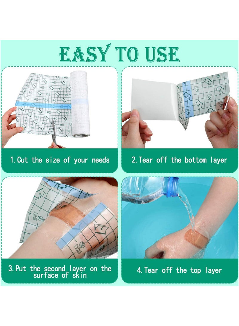 Generic 5m x 20cm Cuttable Waterproof Transparent Peritoneal Dialysis Shower Protector Peritoneal Dialysis Belt Dressing Wound Cover Bandage Tape for Shower Shields Swimming Post Surgical Scar Therapy Dress  - Image 5