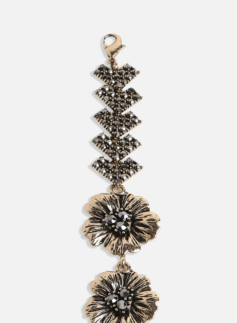 Sohi  Metallic Flora Artificial Bracelet Jewellery for Women | Best Price UAE