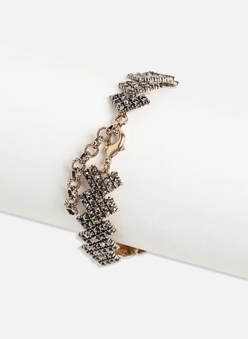 Sohi  Metallic Flora Artificial Bracelet Jewellery for Women | Best Price UAE