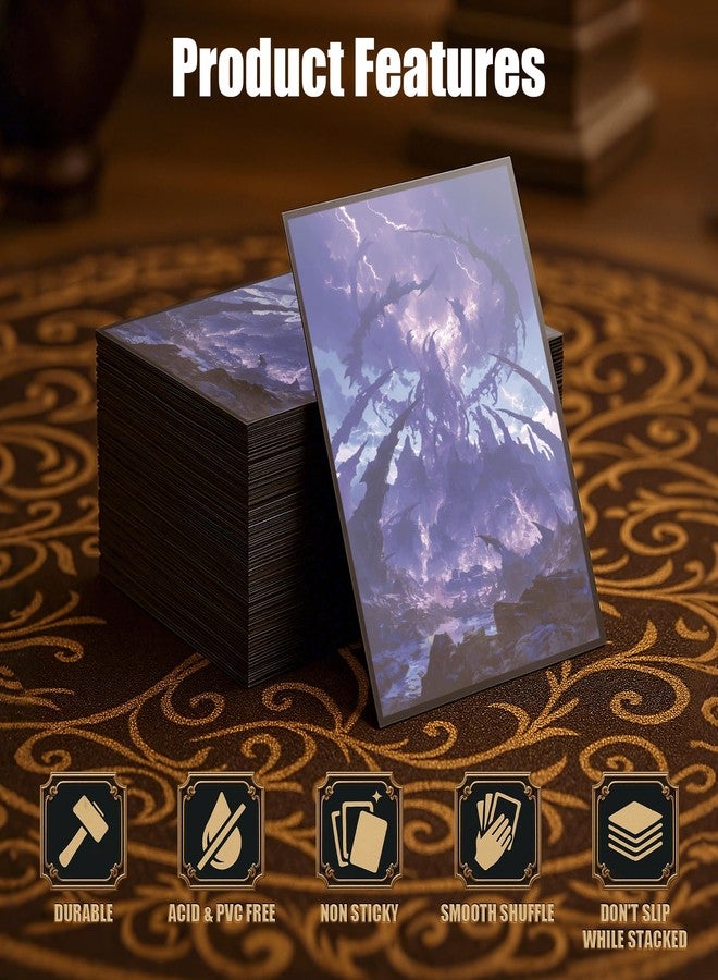 Kiiransr MTG Card Sleeves - Swamp - Utility Lands Series - Ultra Clear Front & Matte Finish Back, 100 Count Standard Size Matte Art Sleeve for Magic The Gathering - Image 5