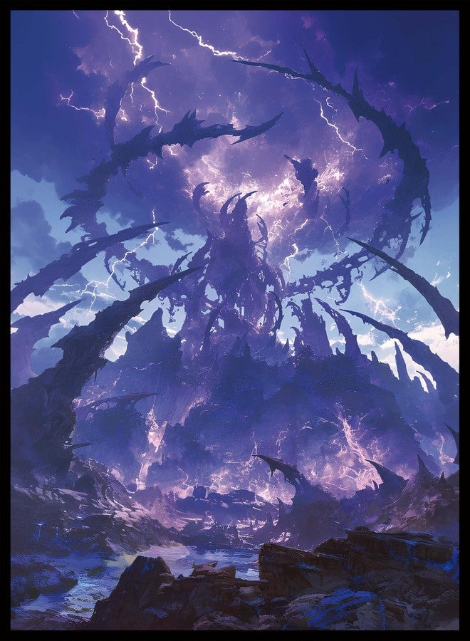 Kiiransr MTG Card Sleeves - Swamp - Utility Lands Series - Ultra Clear Front & Matte Finish Back, 100 Count Standard Size Matte Art Sleeve for Magic The Gathering - Image 1