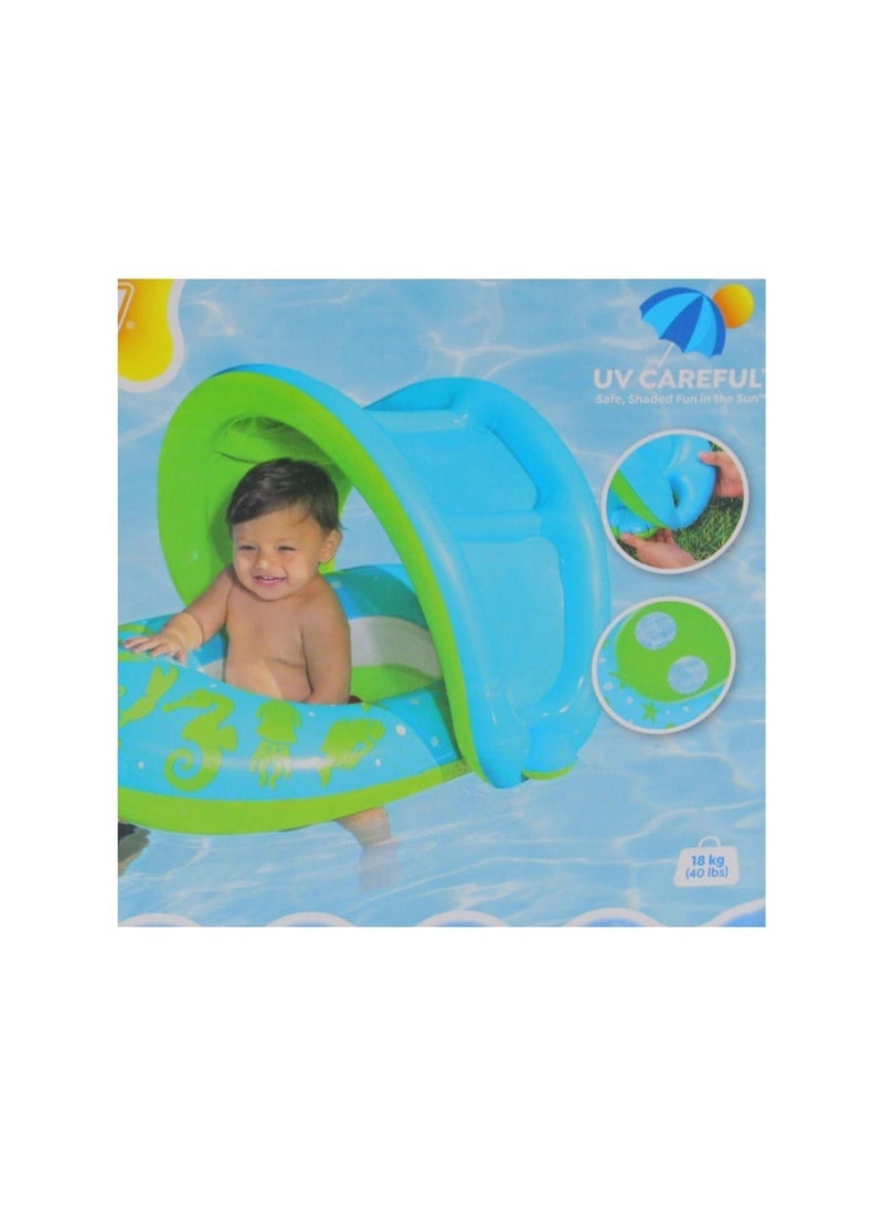 بست واي قارب أطفال Bestway Splash Star Shaded Baby Boat - أخضر/أزرق فاتح - Image 3