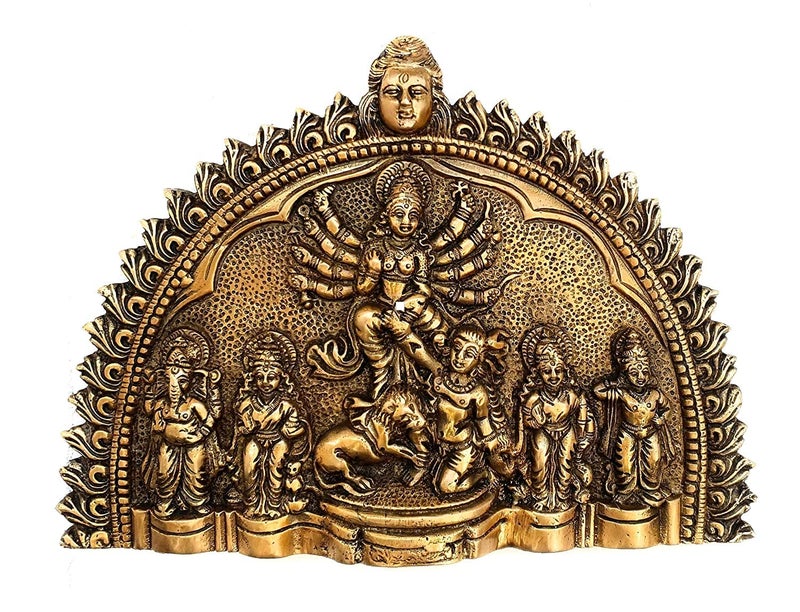 MohanJodero Mohan Jodero Maa Durga Idol/Goddess Mahisasur wall Hanging Murti - Image 2