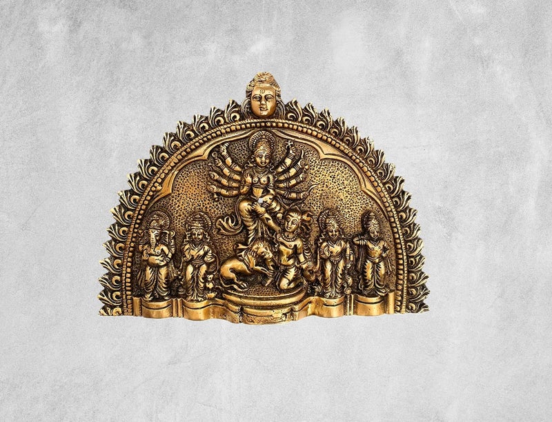 MohanJodero Mohan Jodero Maa Durga Idol/Goddess Mahisasur wall Hanging Murti - Image 1