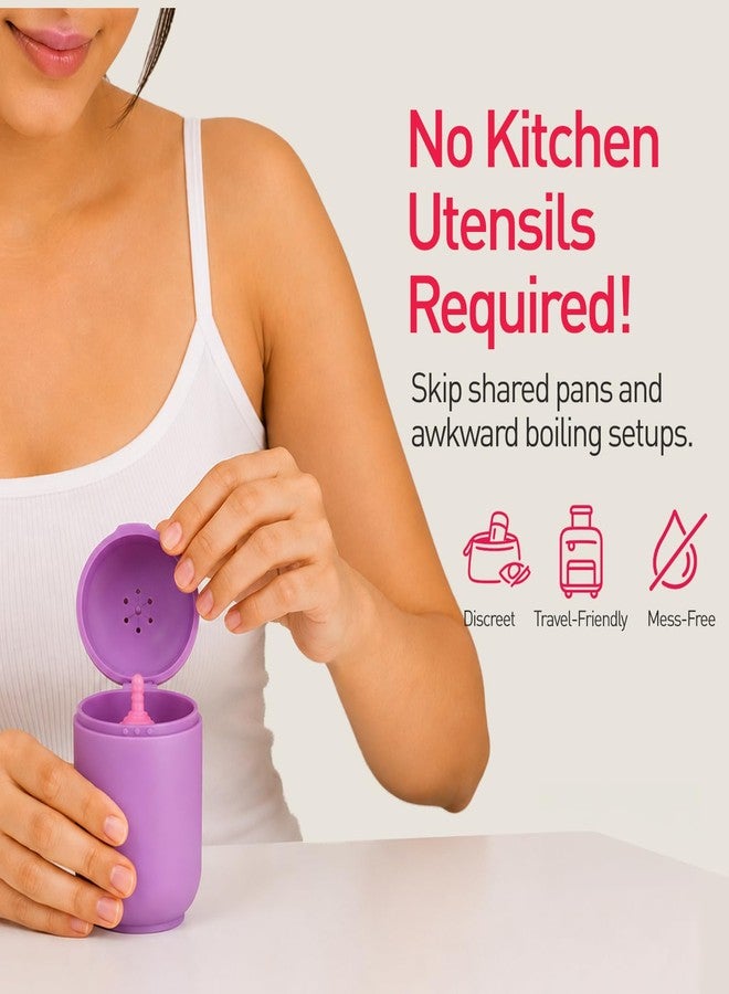 Sirona Portable Menstrual Cup Sterilizer - Pack of 1 | Microwave-Safe | Quick & Safe Cup Sterilization | Reusable, BPA-Free & Travel-Friendly | Compact Hygienic Solution for Women - Image 3