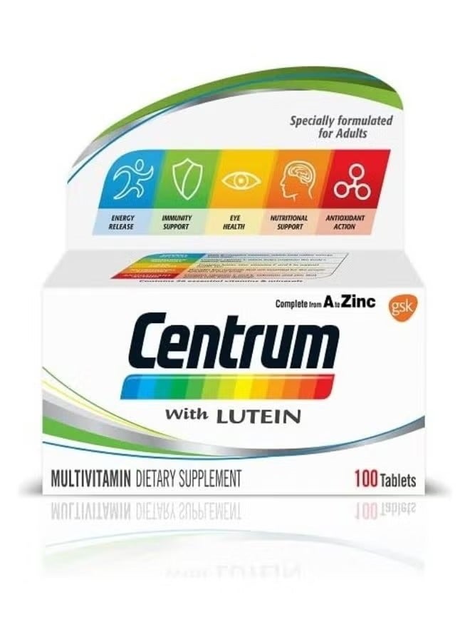 Centrum Men 100 Tablets Centrum With Lutein