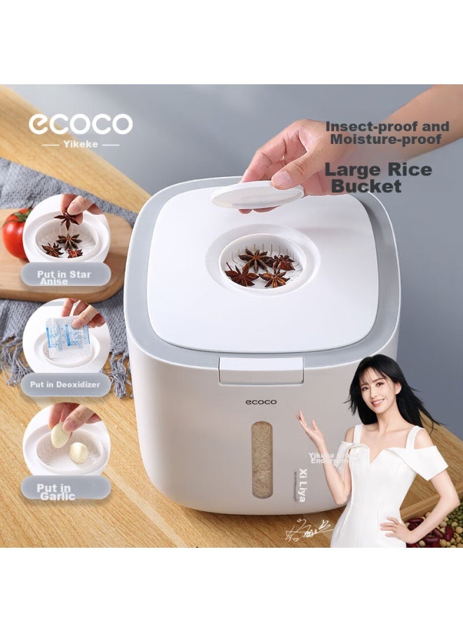 Ecoco Italian Cocoa Ecoco Rice Storage Container, Insect-proof, Moisture-proof, For Rice And Flour, Storage Box For Grains, E2005 - Image 1