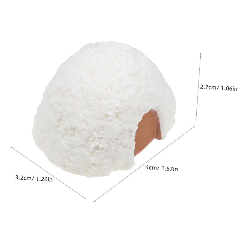 4Pcs Miniature Igloo Snowman Figurines Holiday Decor Lifelike Ice House Statues - Image 3