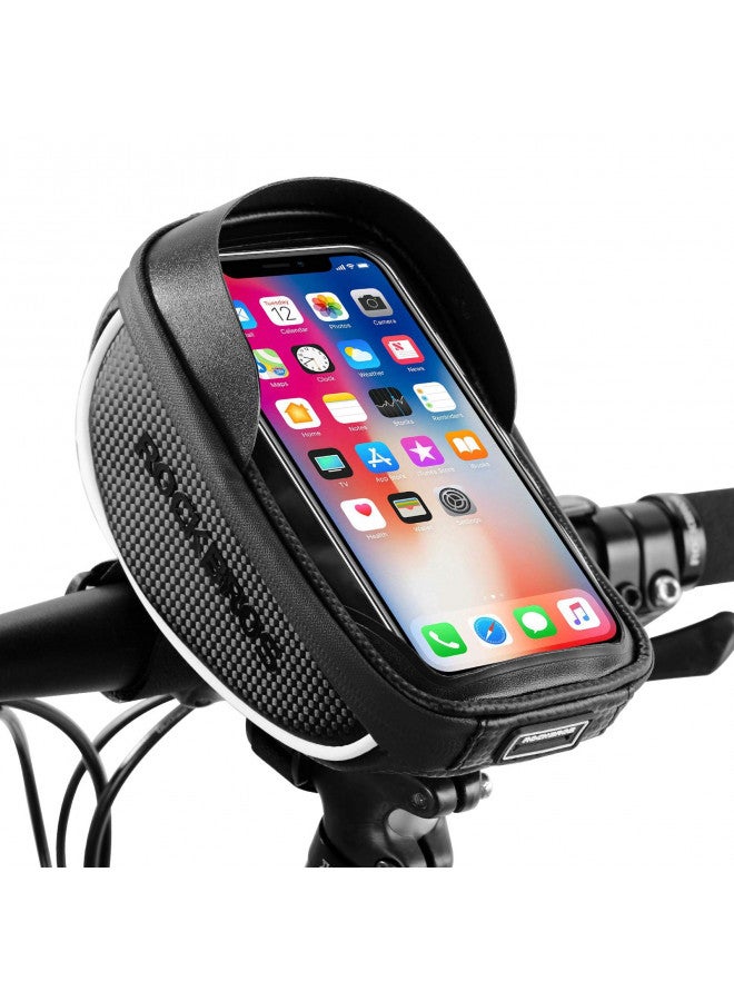 Rockbros ROCKBROS Bike Phone Mount Bag Front Frame Handlebar, Waterproof Bike Phone Holder Case Bicycle Accessories Pouch Sensitive Touch Screen Compatible with iPhone 11 XS Max XR 8 Plus Below 6.5" - Image 2