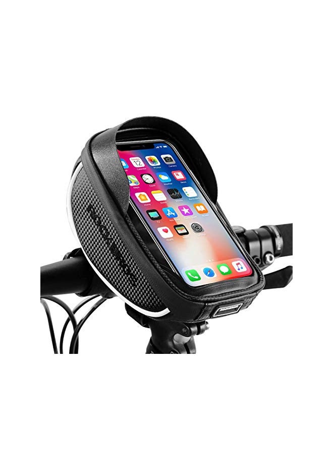 Rockbros ROCKBROS Bike Phone Mount Bag Front Frame Handlebar, Waterproof Bike Phone Holder Case Bicycle Accessories Pouch Sensitive Touch Screen Compatible with iPhone 11 XS Max XR 8 Plus Below 6.5" - Image 1
