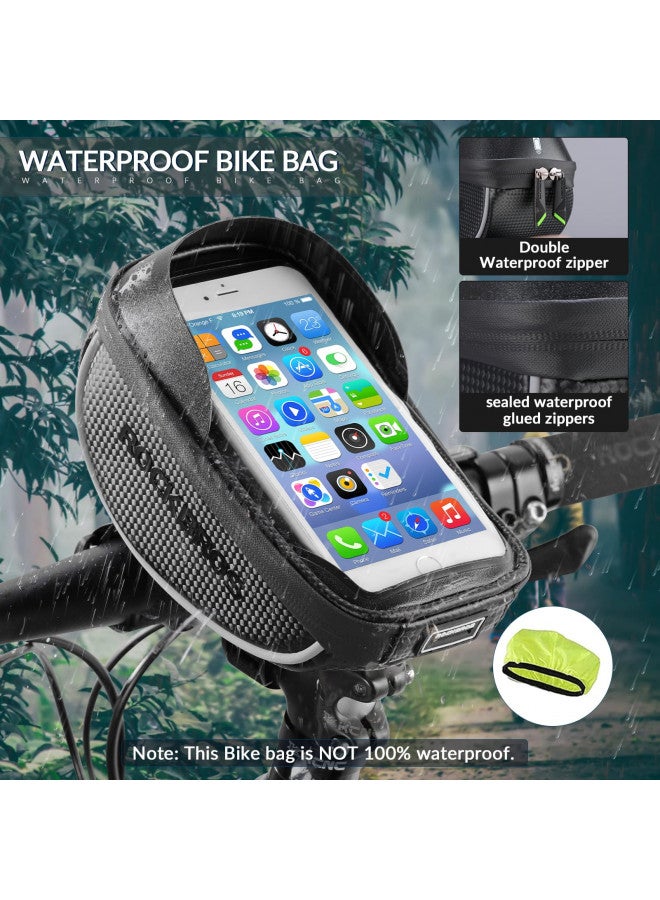 Rockbros ROCKBROS Bike Phone Mount Bag Front Frame Handlebar, Waterproof Bike Phone Holder Case Bicycle Accessories Pouch Sensitive Touch Screen Compatible with iPhone 11 XS Max XR 8 Plus Below 6.5" - Image 3