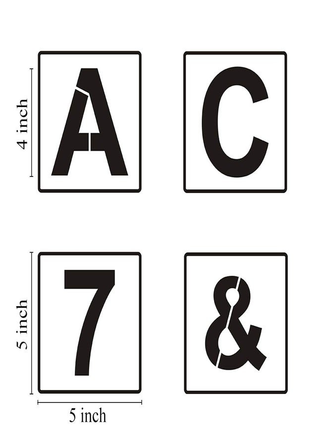 REOLAN Alphabet Letter and Number Stencils 5 Inch - 40 Pack Large Letters and Numbers Stencil Templates with Signs for Painting on Wood, Reusable Letter Stencils for Chalkboard Signs & Wood Wall Art - Image 2