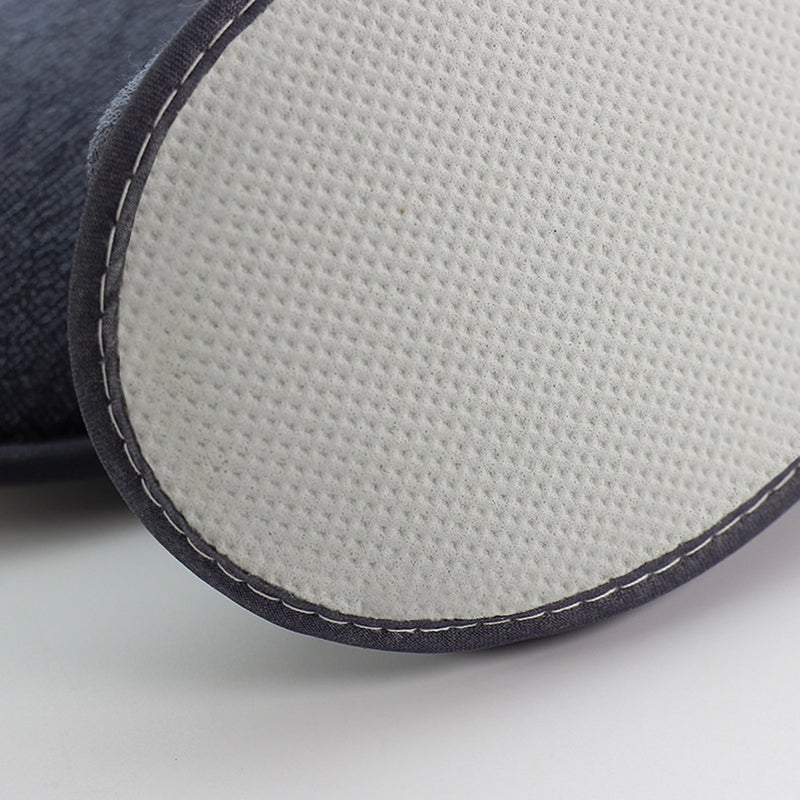 8 Pairs of Male Disposable Slippers Portable Folding Slippers for Travel Hotel (Grey) - Image 3