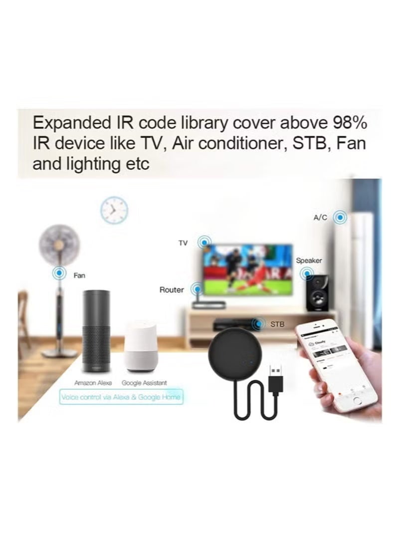تويا وحدة تحكم ذكية بالأشعة تحت الحمراء Wi-Fi من Tuya – تحكم عن بعد عالمي للأجهزة المنزلية الذكية، متوافقة مع Alexa وGoogle Home وSiri - Image 3