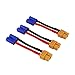OliYin 3pcs Male EC3 to Female XT60 XT60 Connector Adapter Converter Cable 14awg 196in for RC Lipo BatteryPack of 3 - Image 4