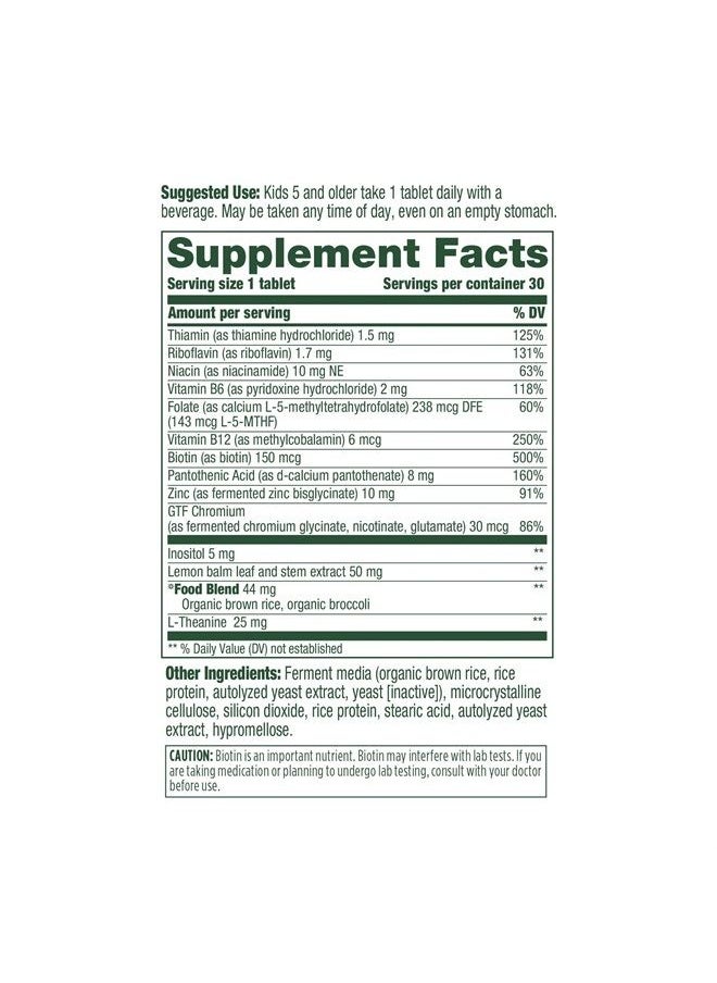 MegaFood Kids B Complex - Children's Supplement with B Vitamins for Energy Metabolism & Nervous System Support - Plus Zinc & L-theanine - Vegetarian, Made Without 9 Food Allergens - 30 Mini Tabs  - Image 5