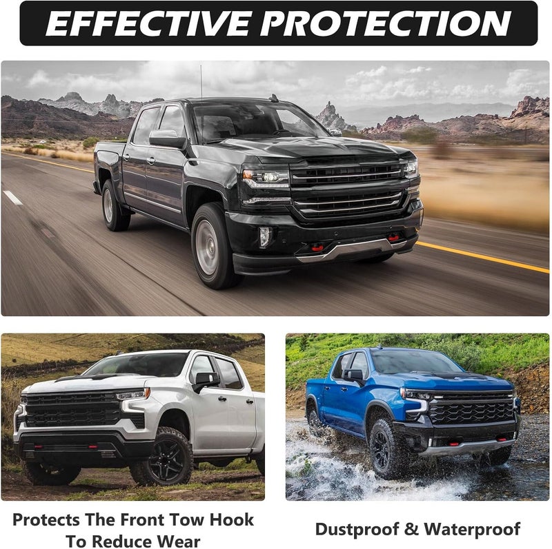 TECHPICCO Tow Hook Covers for Chevy Silverado 1500 (2007-2025) - Image 4