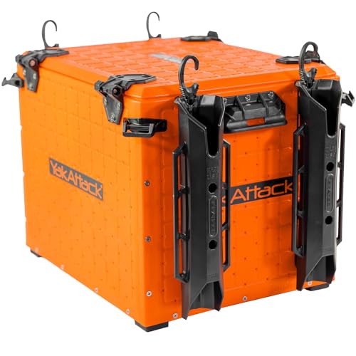YakAttack BlackPak Pro 13" x 16" Kayak Fishing Crate with 4 Rod Holders - Orange | Tackle Storage Box & Gear Organizer for Kayaks | Lightweight, Durable & Customizable Marine Accessory | Made in USA - Image 1