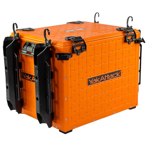 YakAttack BlackPak Pro 13" x 16" Kayak Fishing Crate with 4 Rod Holders - Orange | Tackle Storage Box & Gear Organizer for Kayaks | Lightweight, Durable & Customizable Marine Accessory | Made in USA - Image 2