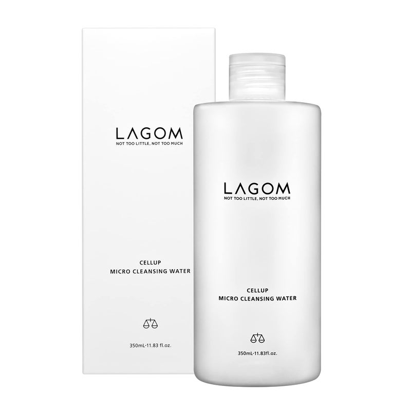 LAGOM Cellup Micro Cleansing Water Natural Micellar Moisturizing Face Wash Facial Cleanser for All Skin Type 1183 Fl Oz