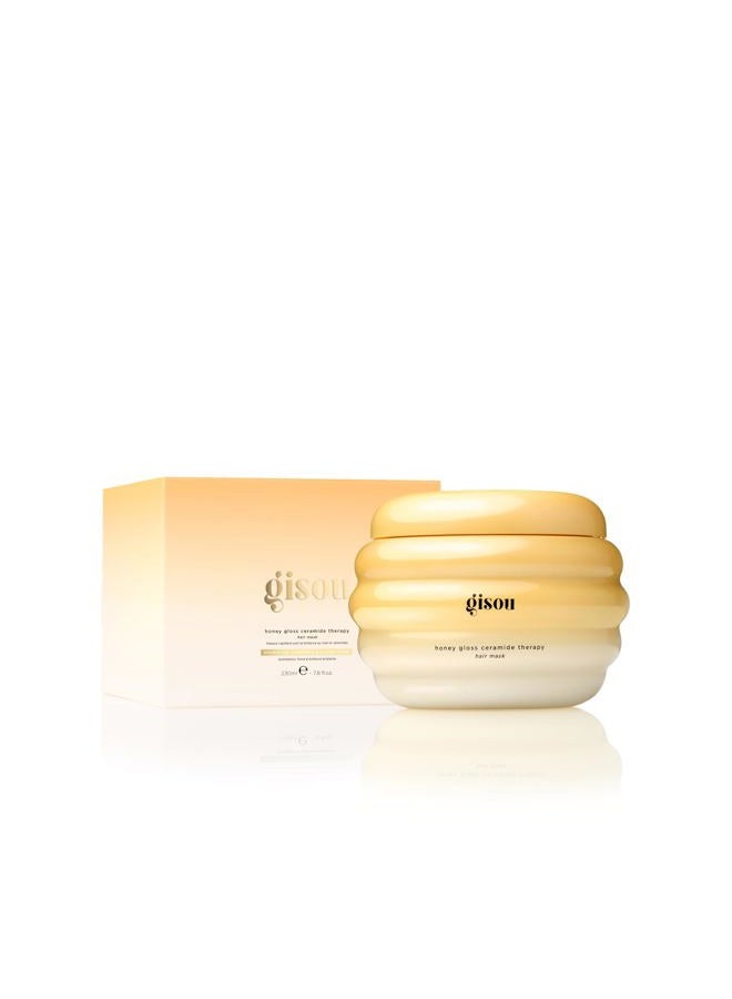 Gisou Honey Gloss Ceramide Therapy Hair Mask, Deep Hydration & Repair, Mirsalehi Honey, Ceramides & Hyaluronic Acid, 4x Stronger Hair & +85% Shine, Suitable for All Hair Types - Image 2