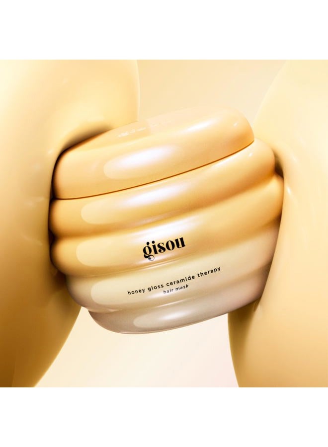 Gisou Honey Gloss Ceramide Therapy Hair Mask, Deep Hydration & Repair, Mirsalehi Honey, Ceramides & Hyaluronic Acid, 4x Stronger Hair & +85% Shine, Suitable for All Hair Types - Image 3