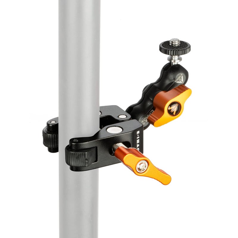 E-IMAGE EI-A52K 2.8'' Mini Friction Arm with EI-A05S Super Clamp | with 1/4''-20 Thread 180° Adjustable Arm | for DSLR/Camera Rig/Tripod/Photography Studio | Payload 1.5kg, Black - Image 2
