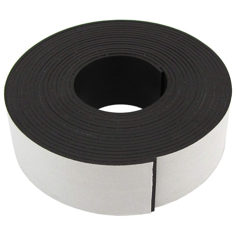 Master Magnetics شريط مغناطيسي مرن من ماستر ماغنيتيكس مع ظهر لاصق - 0.06 بوصة سمك، 1 بوصة عرض، 10 أقدام طول، 1 لفة، 07019 - Image 1
