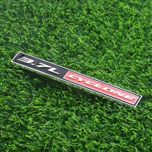 EmbRoom 2Pack 3.7L Cyclone Emblems 3D Badge Nameplate Letter Sticker Decal Fit for 2011-2020 Mustang V6 3.7L Cyclone (Red) - Image 5