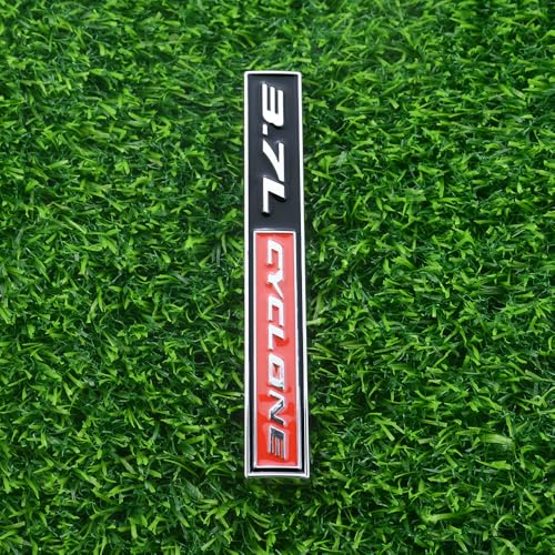 EmbRoom 2Pack 3.7L Cyclone Emblems 3D Badge Nameplate Letter Sticker Decal Fit for 2011-2020 Mustang V6 3.7L Cyclone (Red) - Image 4