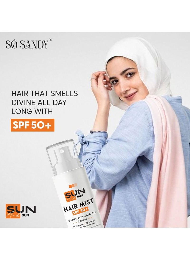 سو ساندي سبراي صن آند صن للشعر بعامل حماية من الشمس 50+ PA++++ 125 مل حماية من الشمس برائحة كيكة الفراولة بحماية +50 SPF من سو ساندي - Image 3