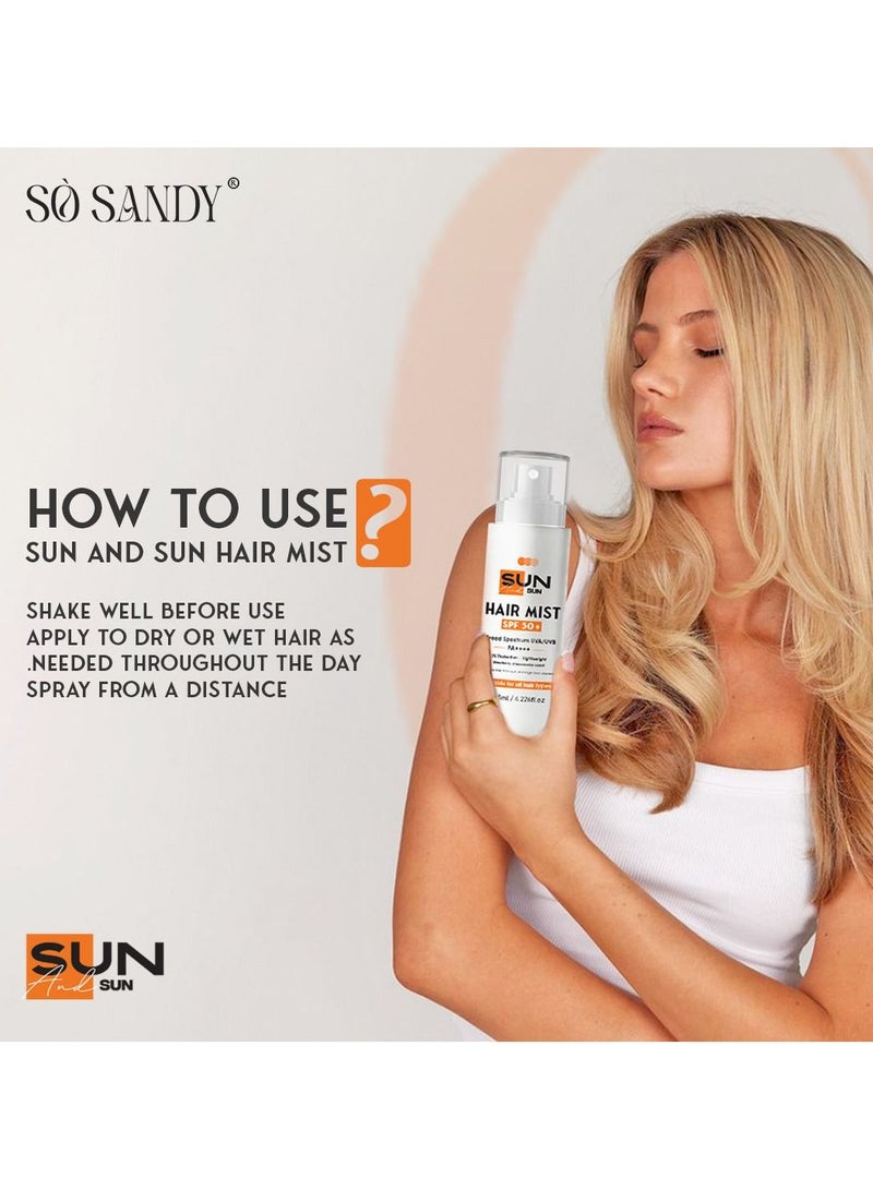 سو ساندي سبراي صن آند صن للشعر بعامل حماية من الشمس 50+ PA++++ 125 مل حماية من الشمس برائحة كيكة الفراولة بحماية +50 SPF من سو ساندي - Image 4