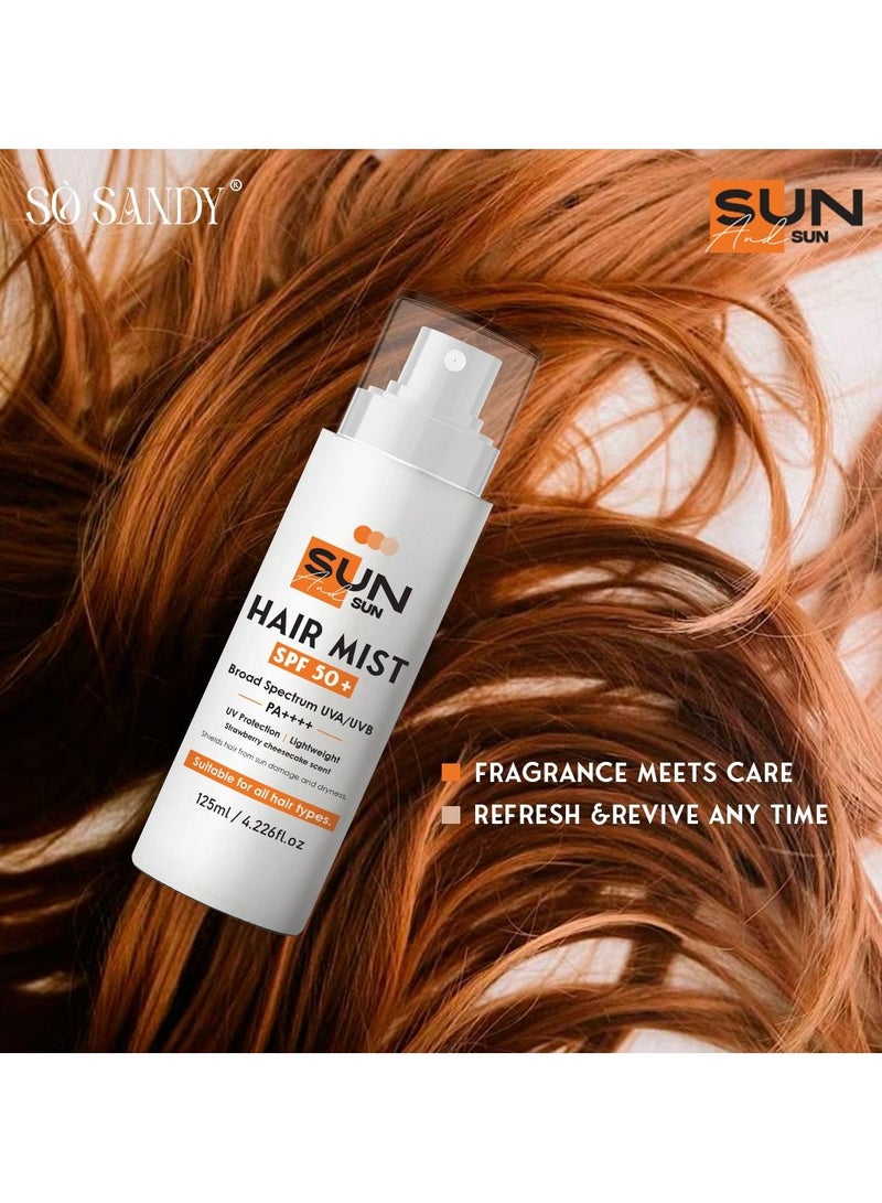سو ساندي سبراي صن آند صن للشعر بعامل حماية من الشمس 50+ PA++++ 125 مل حماية من الشمس برائحة كيكة الفراولة بحماية +50 SPF من سو ساندي - Image 5