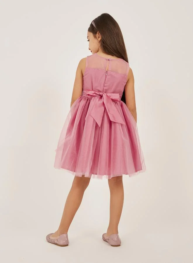 Styli Floral Tulle Dress