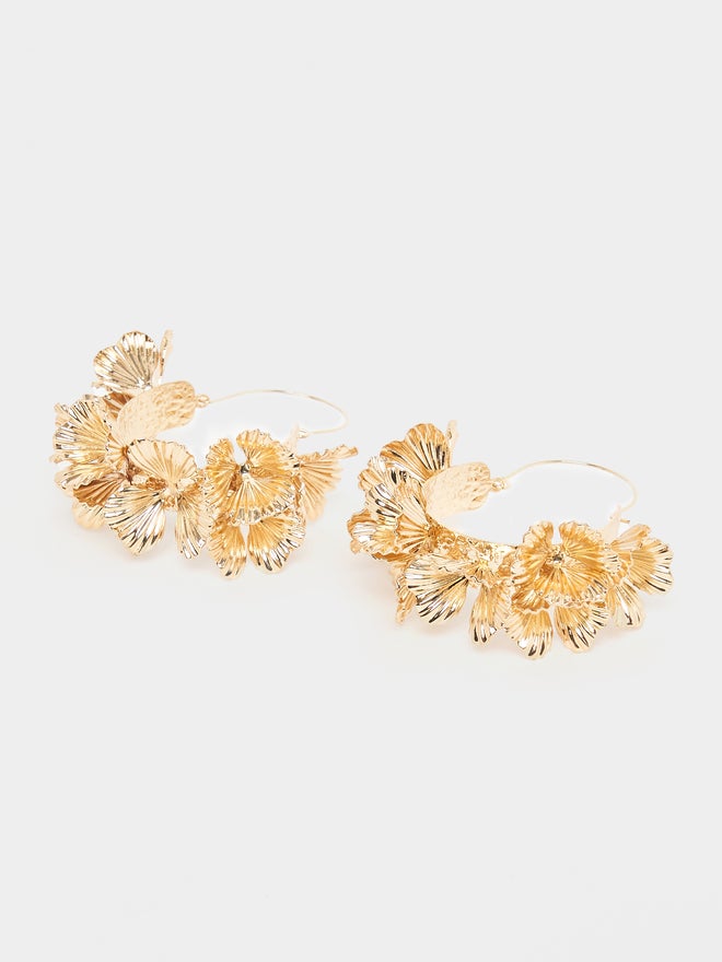 Styli Styli Textured Floral Earrings  - Image 3