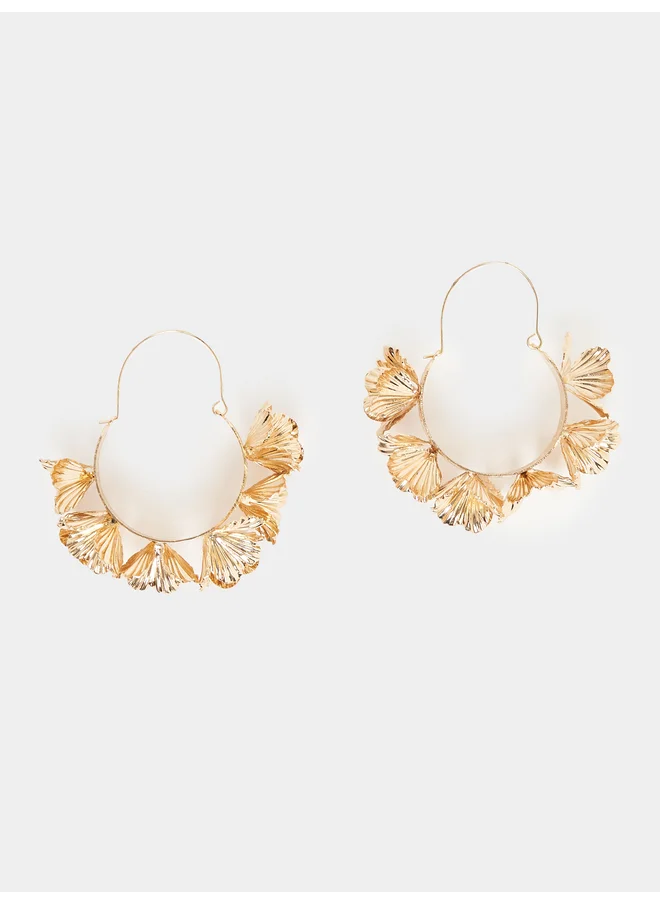 ستايلي Styli Textured Floral Earrings
