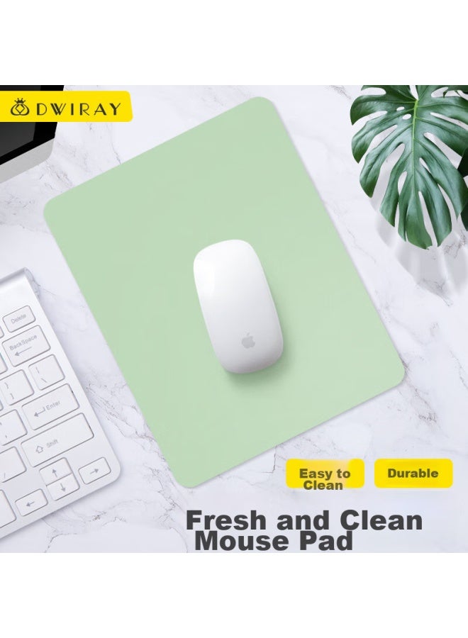 Diyi Workshop Diyigongfang Rectangular Mouse Pad, Solid Color Simple Small Size, Instagram Style Laptop Pad, Mouse Leather Pad, Waterproof And Dirt-resistant, Office Fresh Style For Girls And Boys, Ultra-thin Gaming Mouse Pad - Image 1