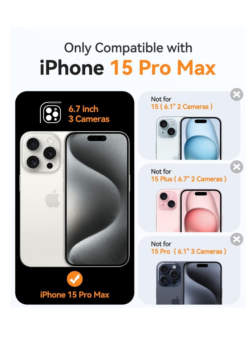 سوكاد - جراب مغناطيسي متوافق مع iPhone 15 Pro Max، مطور [حماية كاملة للكاميرا] [متوافق مع Magsafe] [شفاف غير لامع] جراب واقٍ مقاوم للصدمات للهاتف مقاس 6.7 بوصة - أرجواني غامق - Image 1