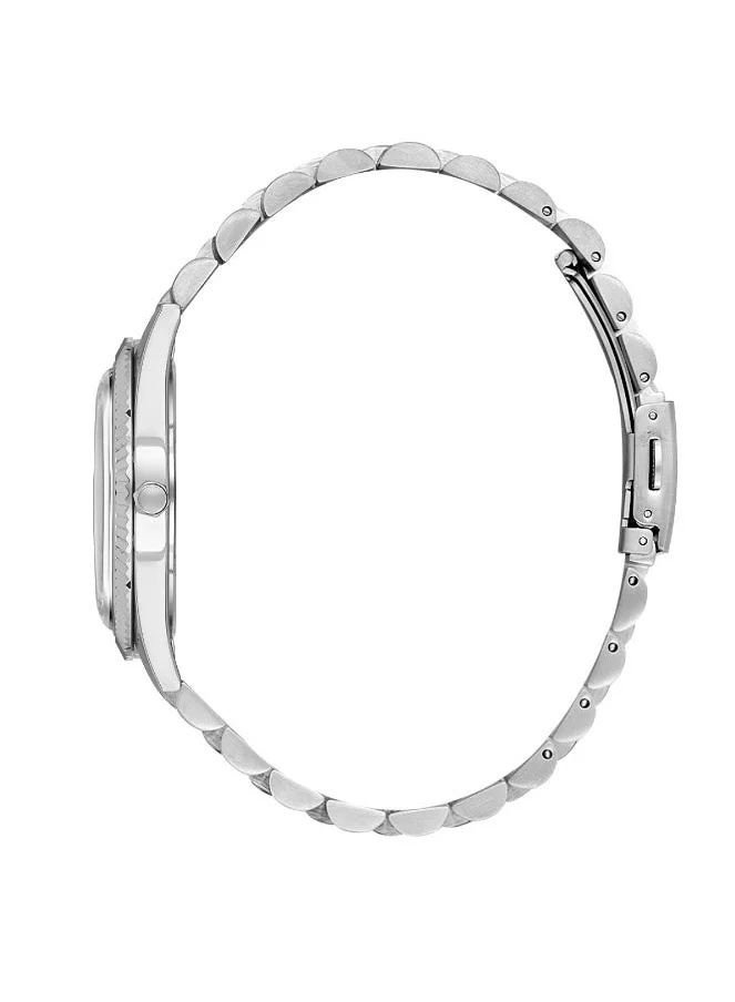 DANIEL KLEIN Men's Stainless Steel Silver Alloy Case Analog Silver Round Sunray Dial Japanese Quartz Premium 50 Meters Water Resistant