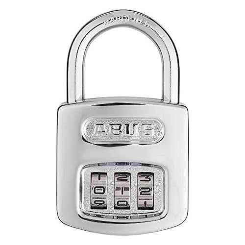 Abus 160/40 C 160 All Weather Resettable Chrome Combination Padlock, 3 Dial - Image 1