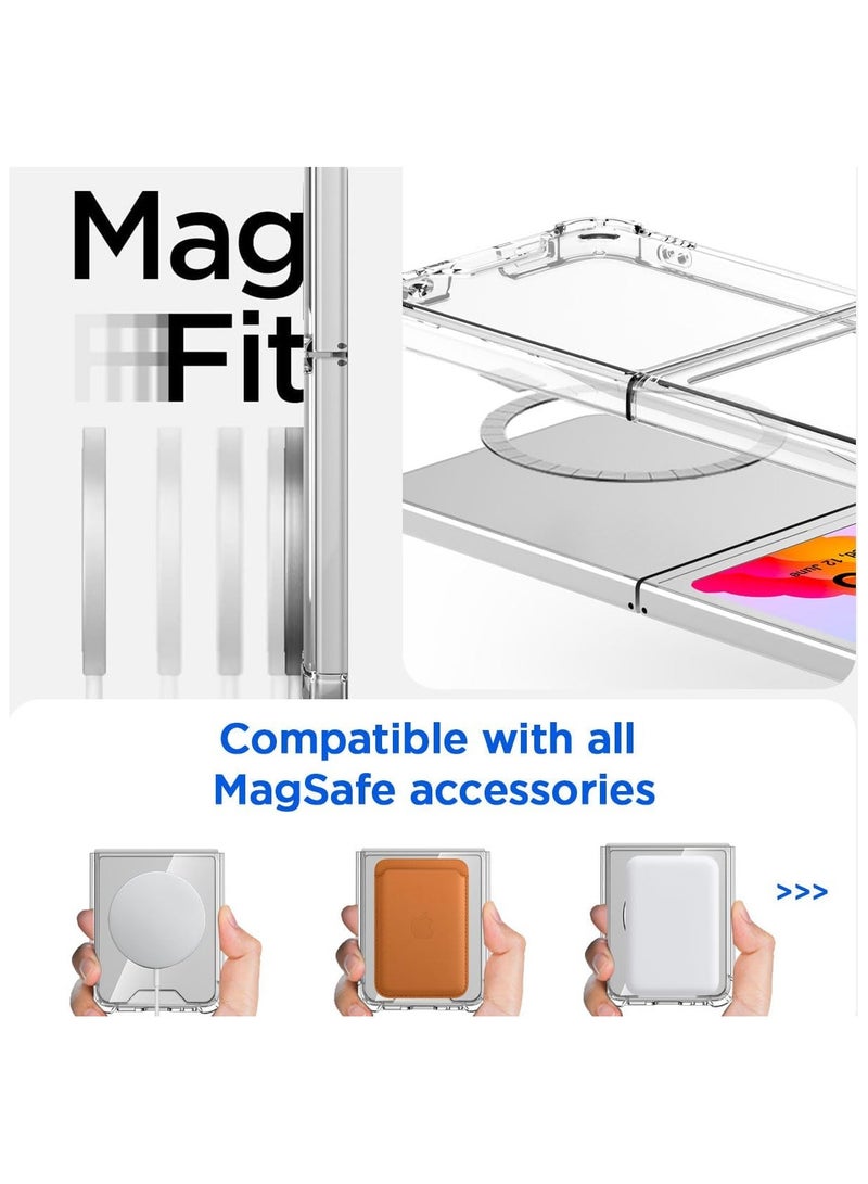 فواتير جراب شفاف لهاتف Samsung Galaxy Z Flip 6، متوافق مع MagSafe، جراب مغناطيسي شفاف مقاوم للصدمات ومقاوم للاصفرار لهاتف Galaxy Z Flip 6 5G - Image 2
