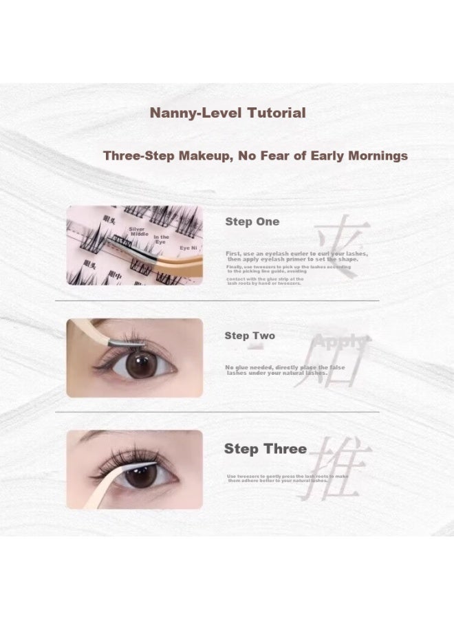Uimo Adhesive-free False Eyelashes Fox Style Baby Curved Cartoon Natural Realistic Mom-like Gentle Sweet Chef - Image 2