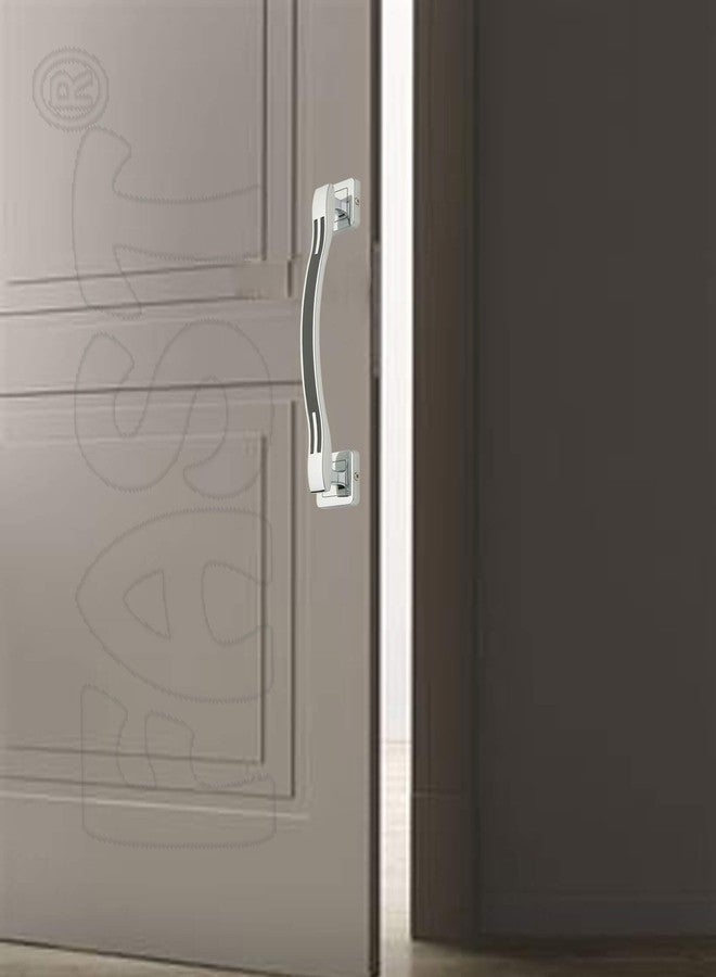 FAST DH65 Chrome Steel Black Finish Main Door Handle for Home 12 inch 1 Piece - Image 3